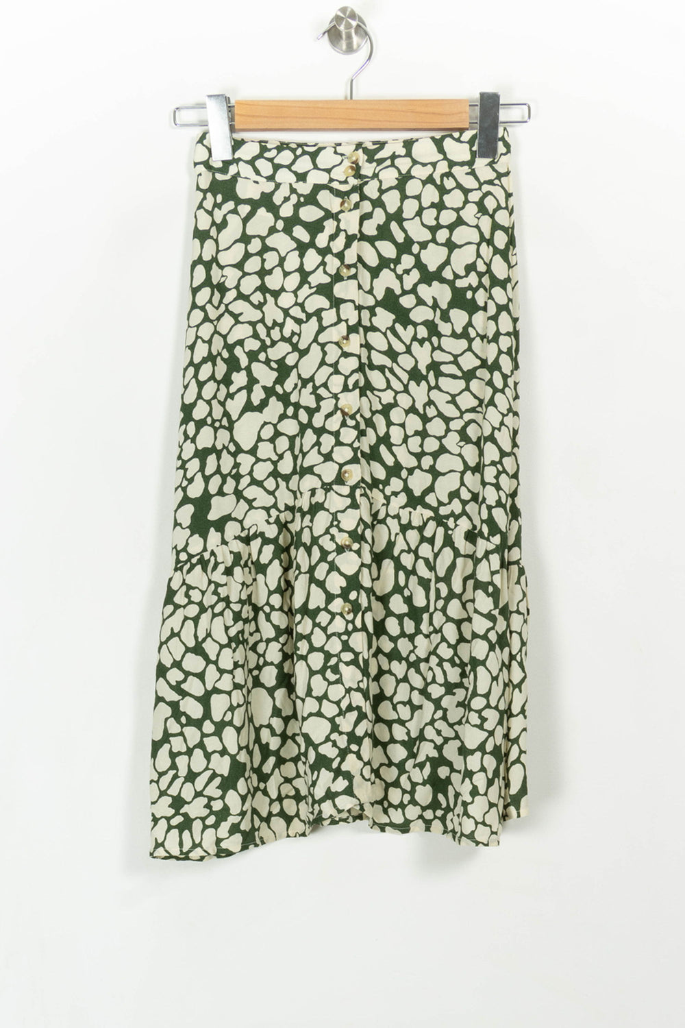 Jupe Longue Verte et Écrue - Taille XS/34 de la marque Léon & Harper | PARAD108778 - Vendu par Paradigme - Image 2