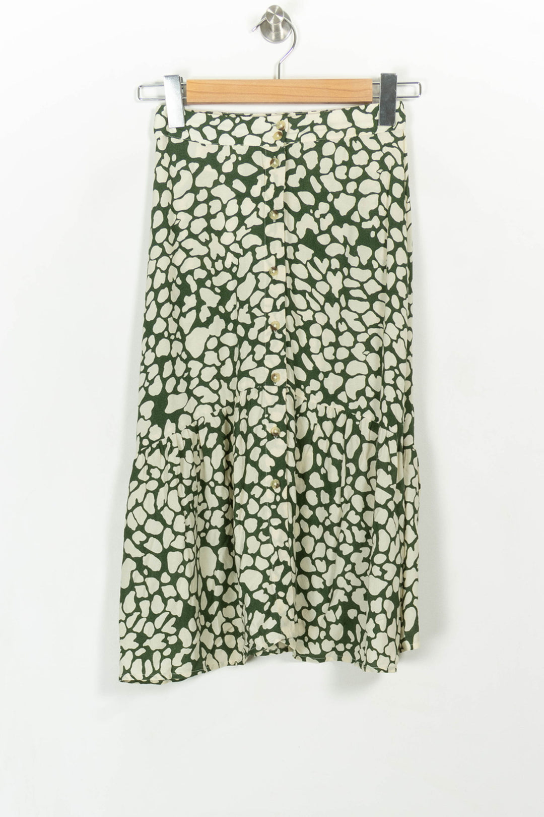 Jupe Longue Verte et Écrue - Taille XS/34 de la marque Léon & Harper | PARAD108778 - Vendu par Paradigme - Image 2