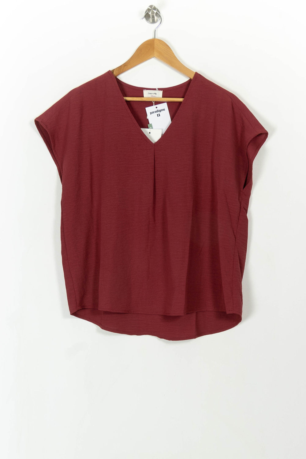 Blouse Bordeaux - Taille T.U. de la marque Grace & Mila | PARAD108784 - Vendu par Paradigme - Image 2