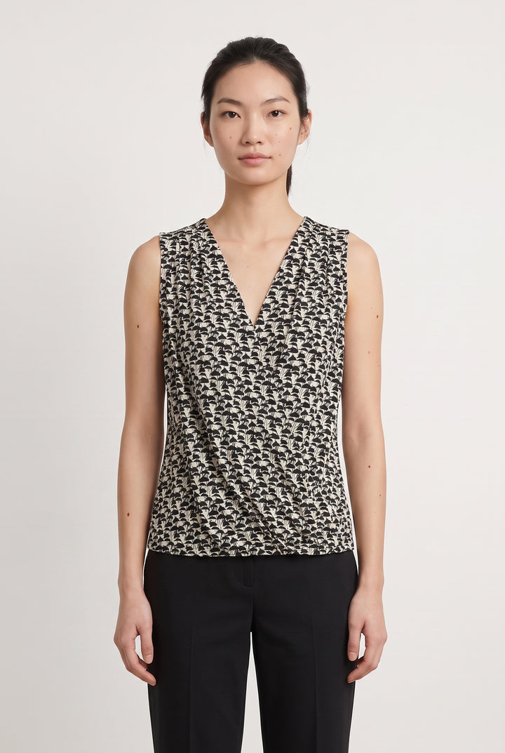 Top Noir et Blanc - Taille M/38 de la marque La Fée Maraboutée | PARAD108786 - Vendu par Paradigme - Image 1