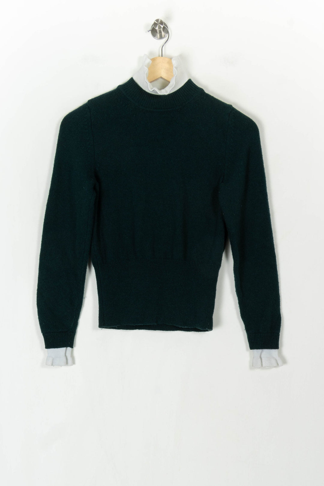 Pull Vert - Taille XS/34 de la marque Sandro | PARAD108792 - Vendu par Paradigme - Image 2