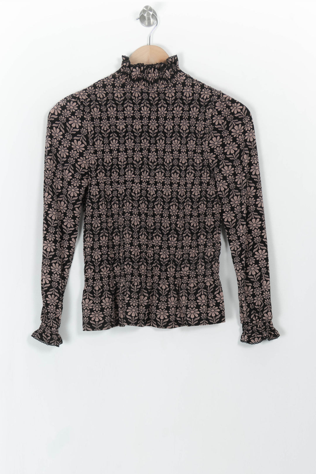 Blouse Noire et Beige - Taille XS/34 de la marque Sandro | PARAD108793 - Vendu par Paradigme - Image 4
