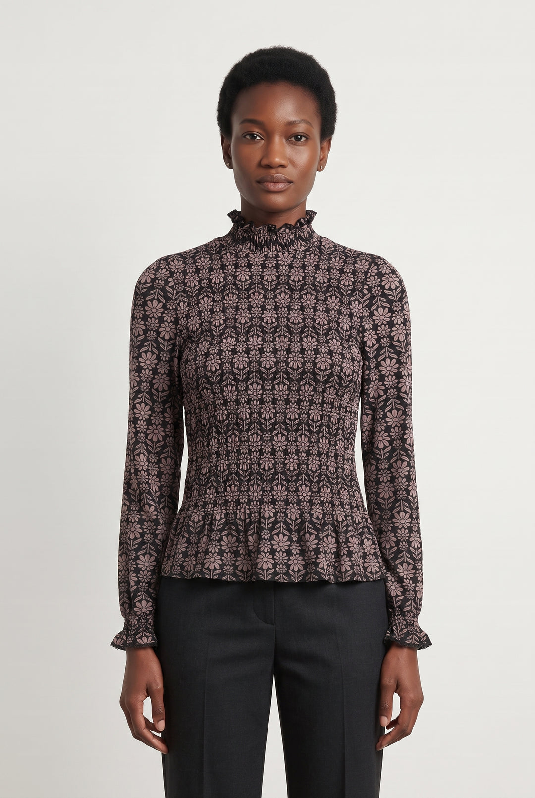 Blouse Noire et Beige - Taille XS/34 de la marque Sandro | PARAD108793 - Vendu par Paradigme - Image 1