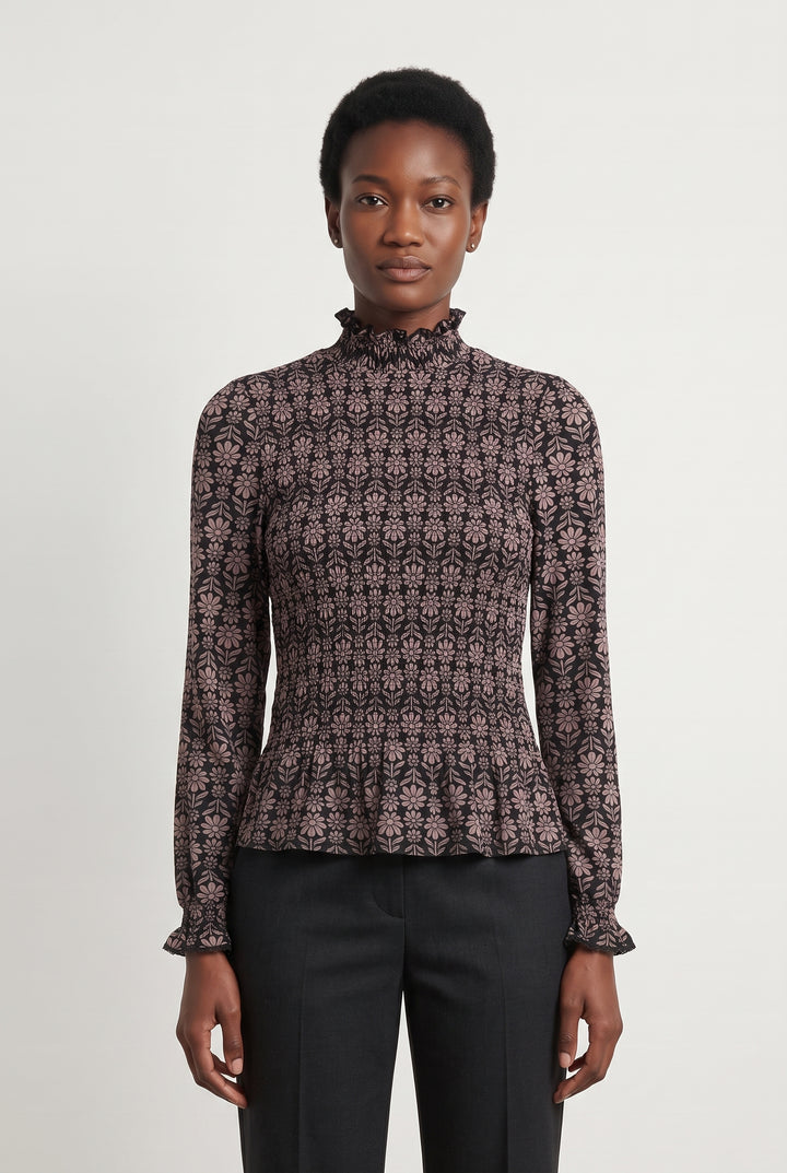 Blouse Noire et Beige - Taille XS/34 de la marque Sandro | PARAD108793 - Vendu par Paradigme - Image 1