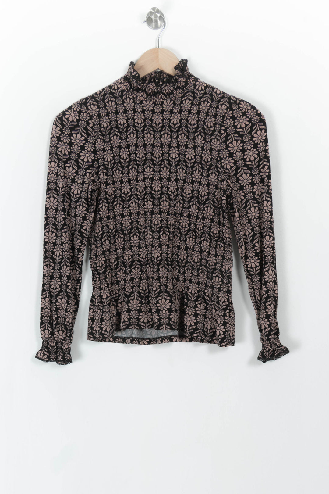 Blouse Noire et Beige - Taille XS/34 de la marque Sandro | PARAD108793 - Vendu par Paradigme - Image 2