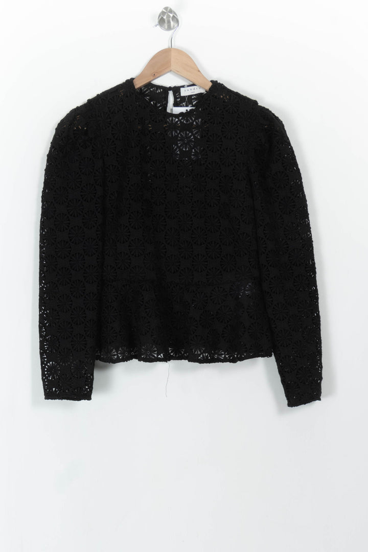 Blouse Noire - Taille XS/34 de la marque Sandro | PARAD108794 - Vendu par Paradigme - Image 2