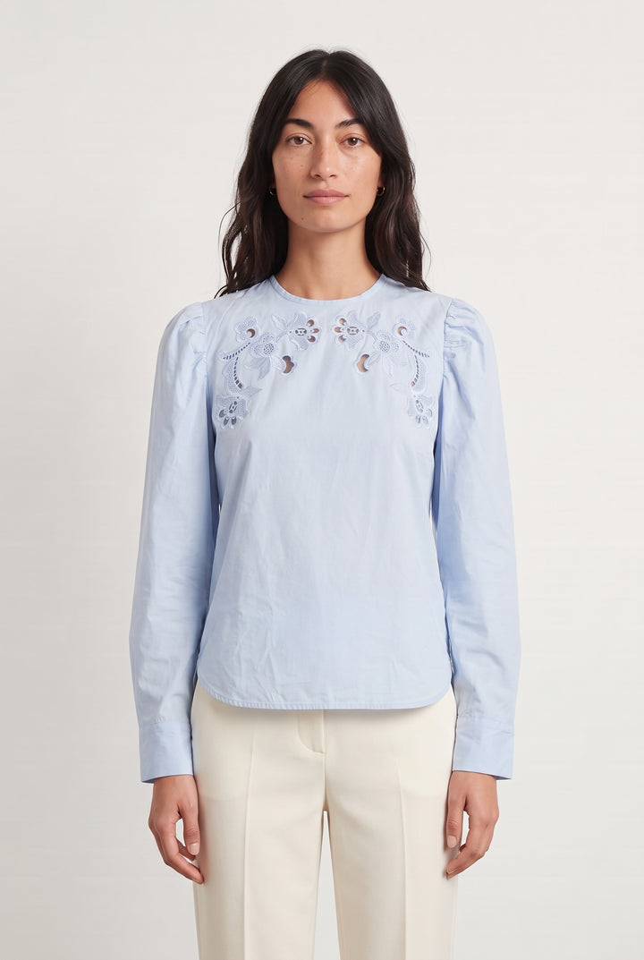 Blouse Bleue - Taille XS/34 de la marque Sandro | PARAD108798 - Vendu par Paradigme - Image 1