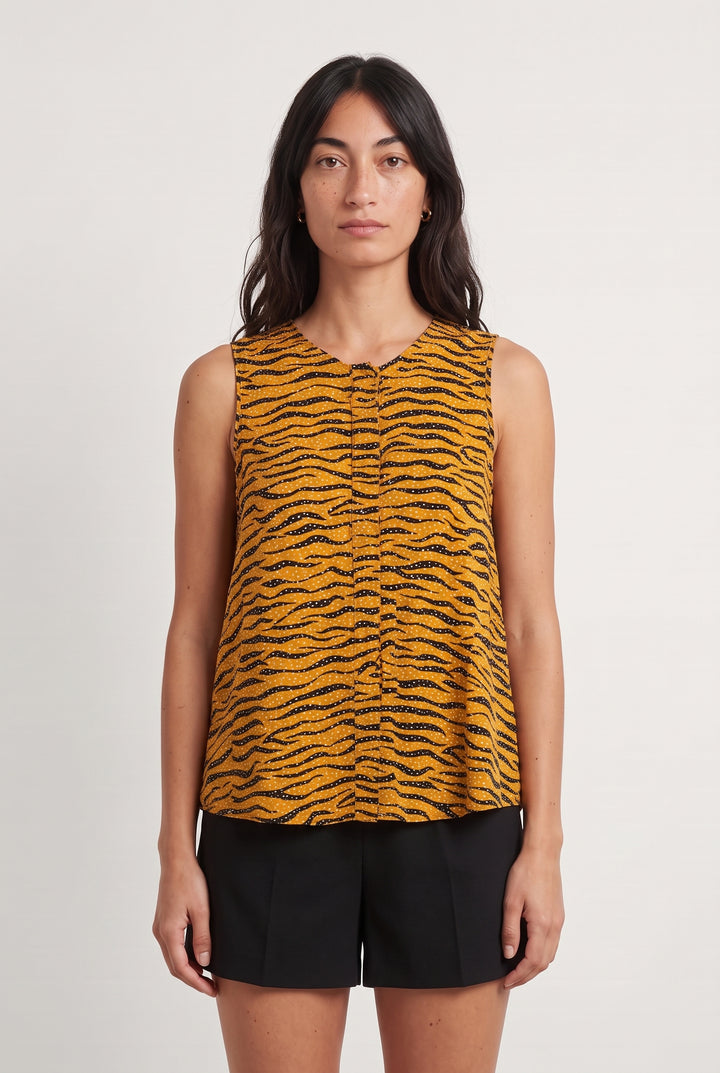 Débardeur Orange et Noir - Taille XS/34 de la marque Bimba y Lola | PARAD108806 - Vendu par Paradigme - Image 1
