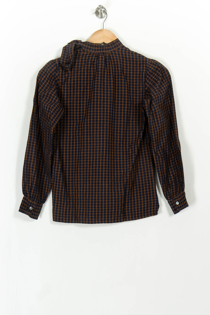 Blouse Carreaux Bleu et Marron - Taille XXS/32 de la marque Soeur | PARAD108807 - Vendu par Paradigme - Image 4