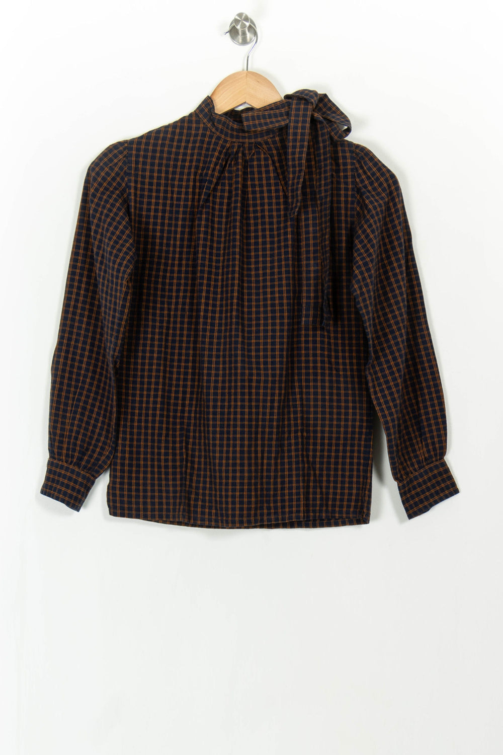Blouse Carreaux Bleu et Marron - Taille XXS/32 de la marque Soeur | PARAD108807 - Vendu par Paradigme - Image 2