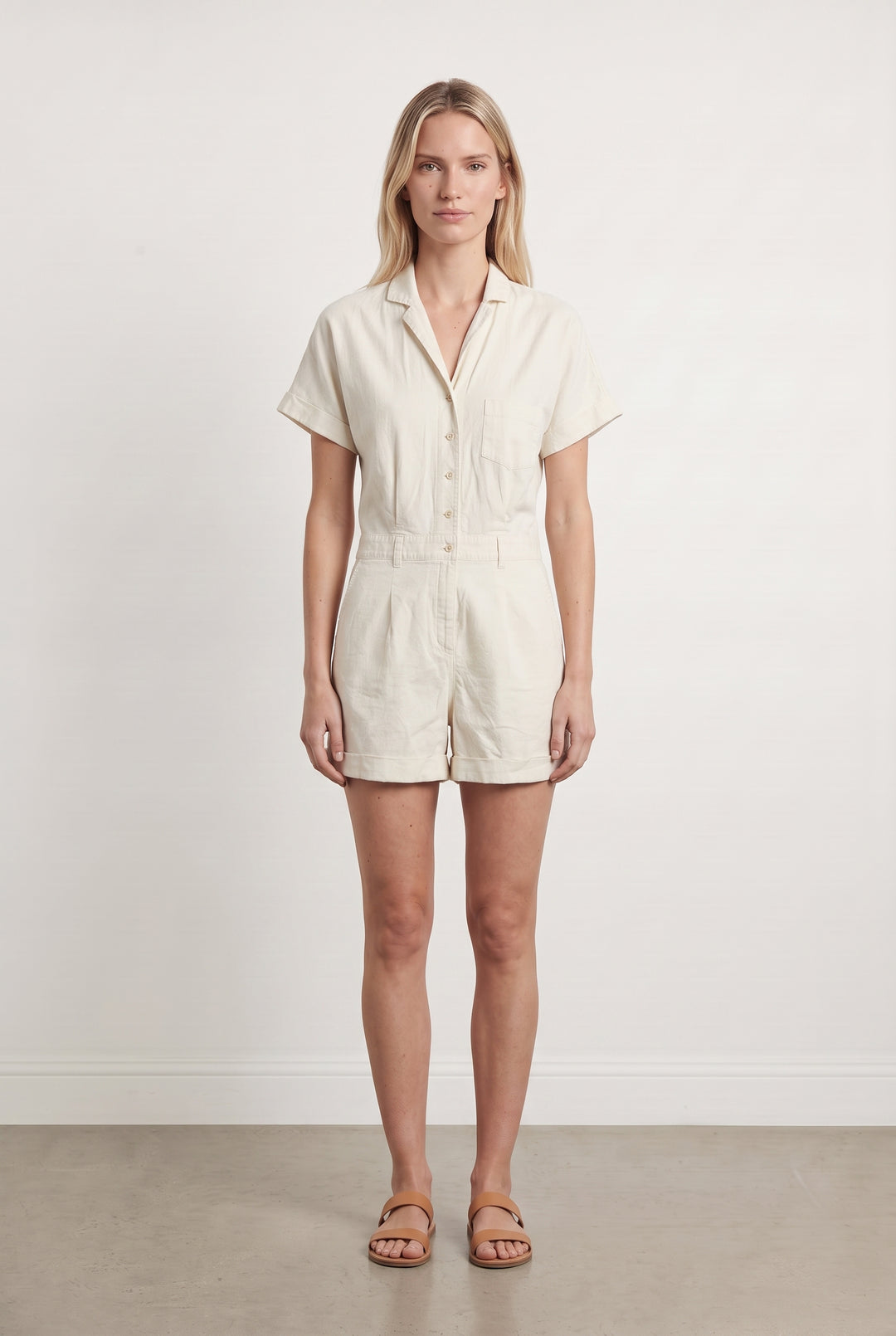 Combishort Beige - Taille XS/34 de la marque Comptoir des Cotonniers | PARAD108808 - Vendu par Paradigme - Image 1