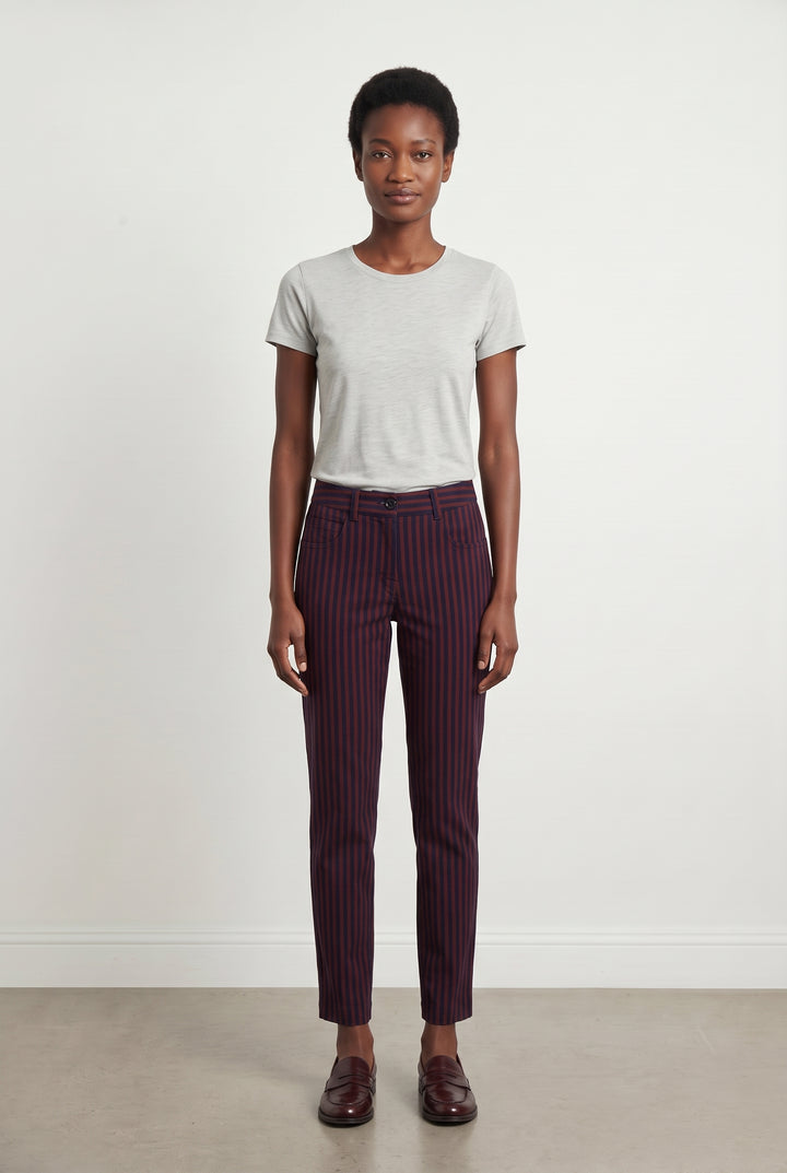 Pantalon Rayé Violet et Rouge - Taille XS/34 de la marque Sessùn | PARAD108809 - Vendu par Paradigme - Image 1