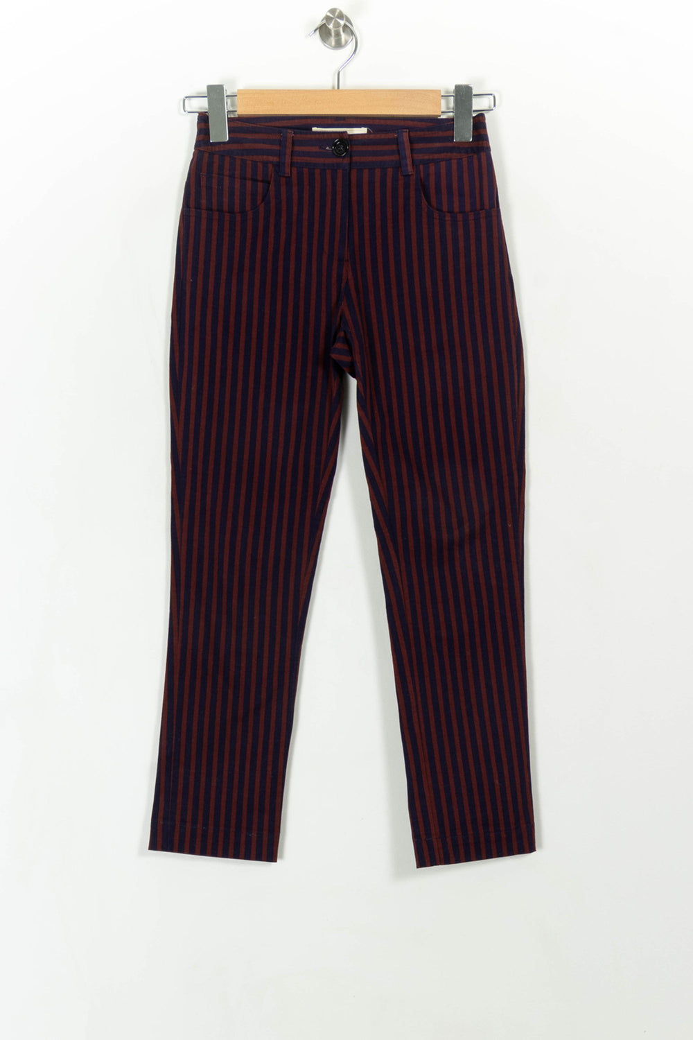 Pantalon Rayé Violet et Rouge - Taille XS/34 de la marque Sessùn | PARAD108809 - Vendu par Paradigme - Image 2