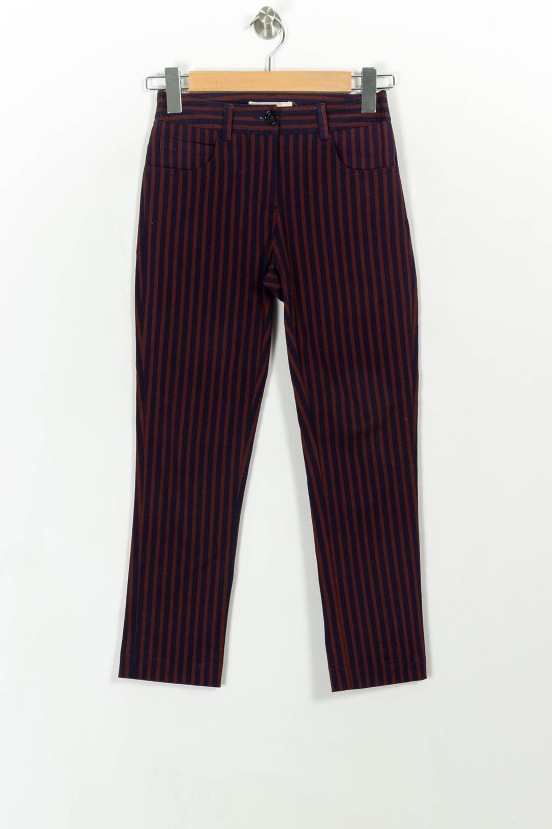 Pantalon Rayé Violet et Rouge - Taille XS/34 de la marque Sessùn | PARAD108809 - Vendu par Paradigme - Image 2