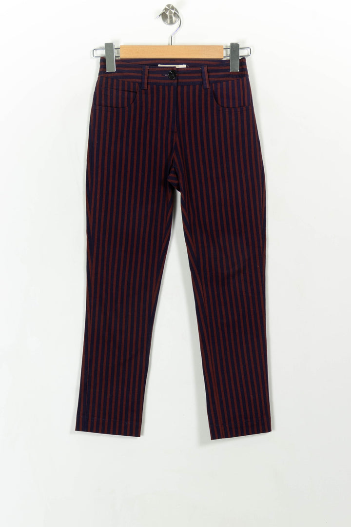 Pantalon Rayé Violet et Rouge - Taille XS/34 de la marque Sessùn | PARAD108809 - Vendu par Paradigme - Image 2