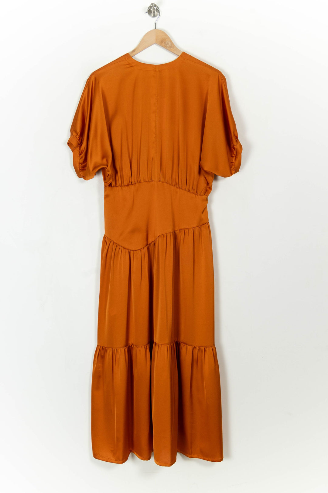 Robe Longue Orange - Taille L/40 de la marque Indies | PARAD108824 - Vendu par Paradigme - Image 4
