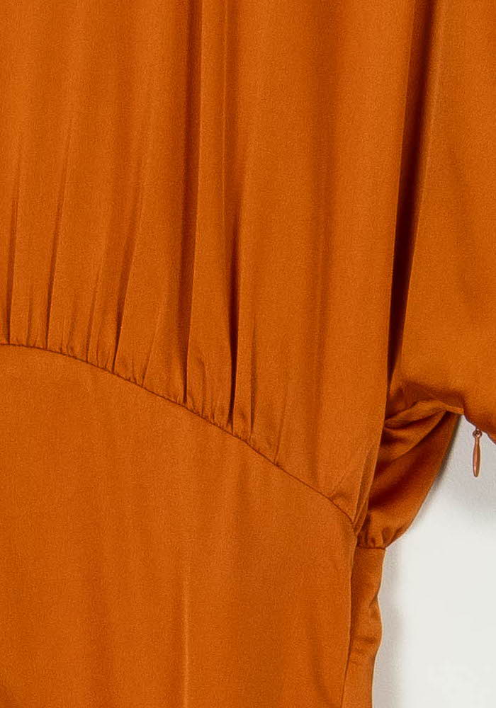 Robe Longue Orange - Taille L/40 de la marque Indies | PARAD108824 - Vendu par Paradigme - Image 3