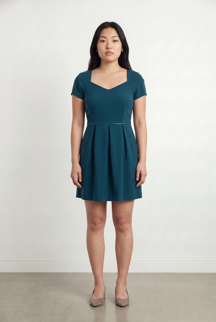 Robe Courte Verte - Taille L/40 de la marque Caroll | PARAD108825 - Vendu par Paradigme - Image 1