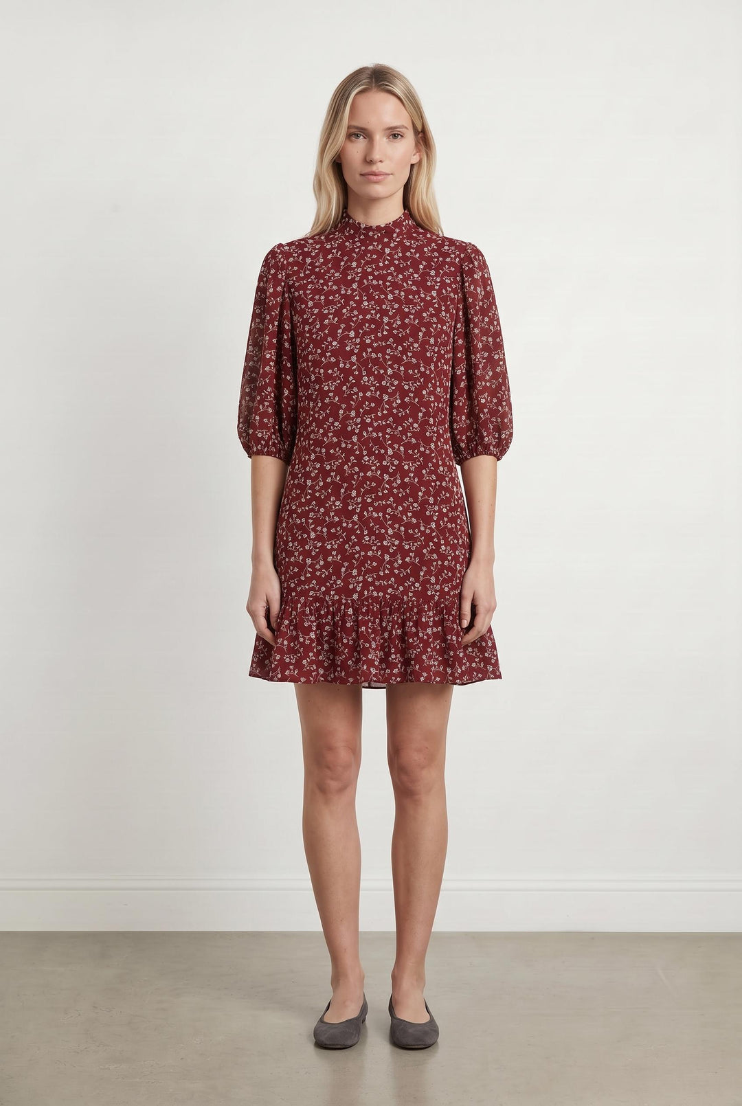 Robe Courte Bordeaux - Taille XS/34