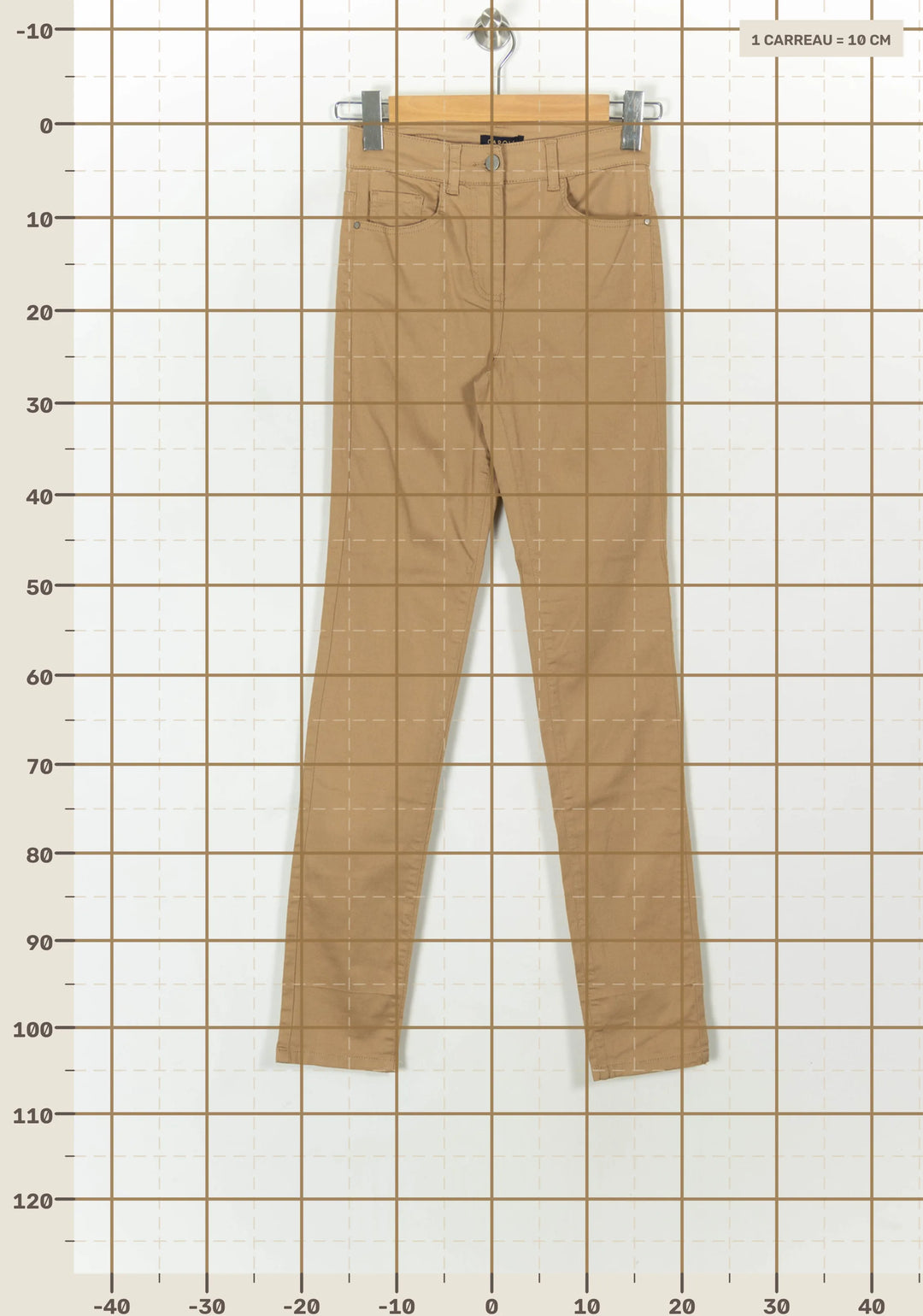 Pantalon Beige - Taille XS/34 de la marque Caroll | PARAD10925 - Vendu par Paradigme - Image 4