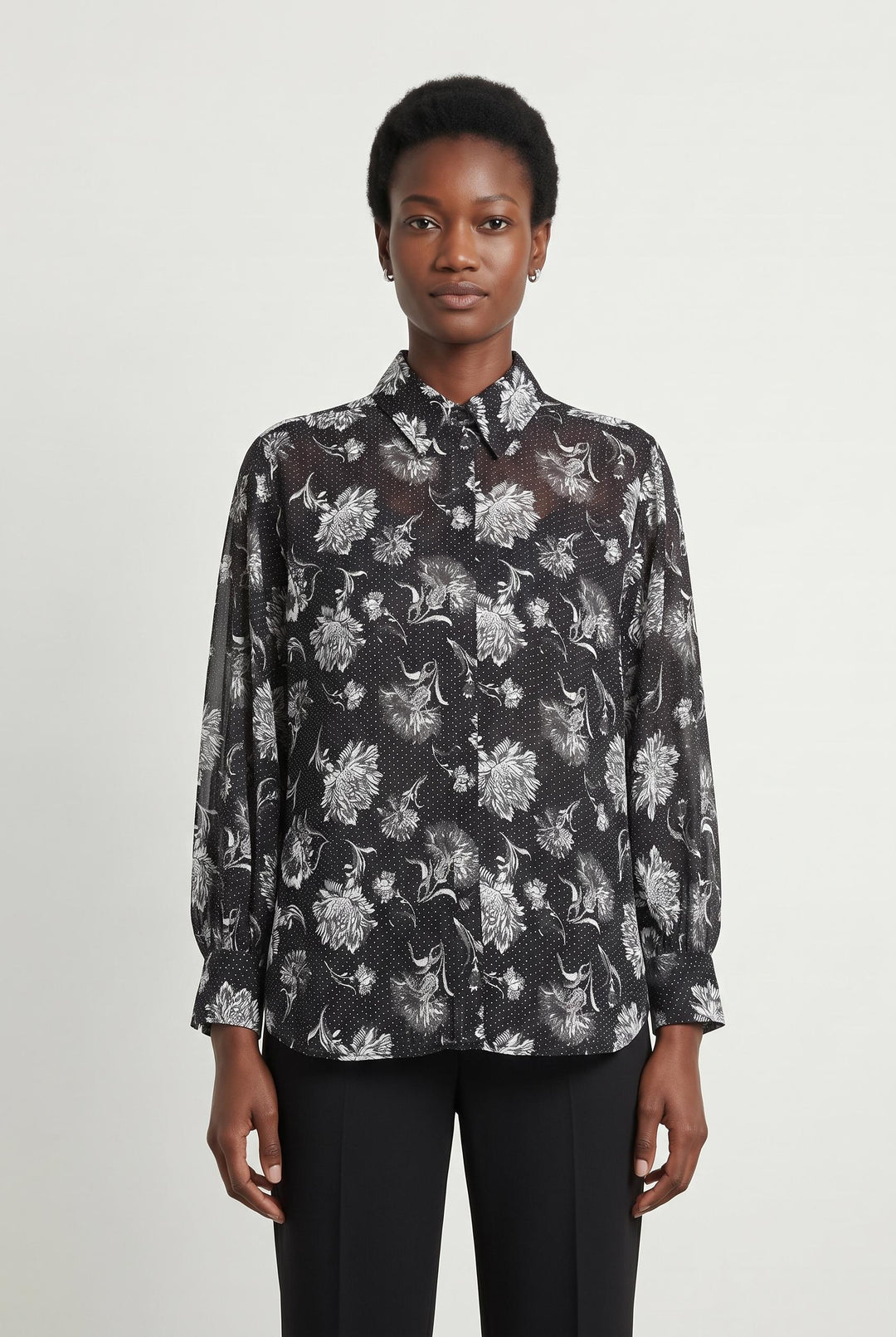 Chemisier Noire - Taille XS/34
