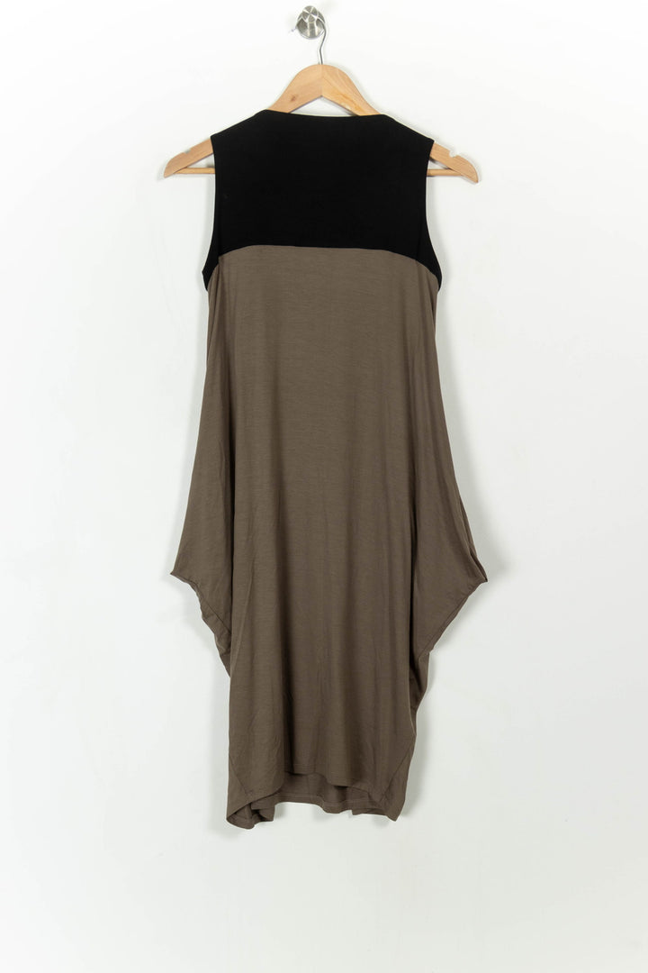 Robe Sans Manches Marron et Noire - Taille S/36 de la marque Paule Ka | PARAD10948 - Vendu par Paradigme - Image 4