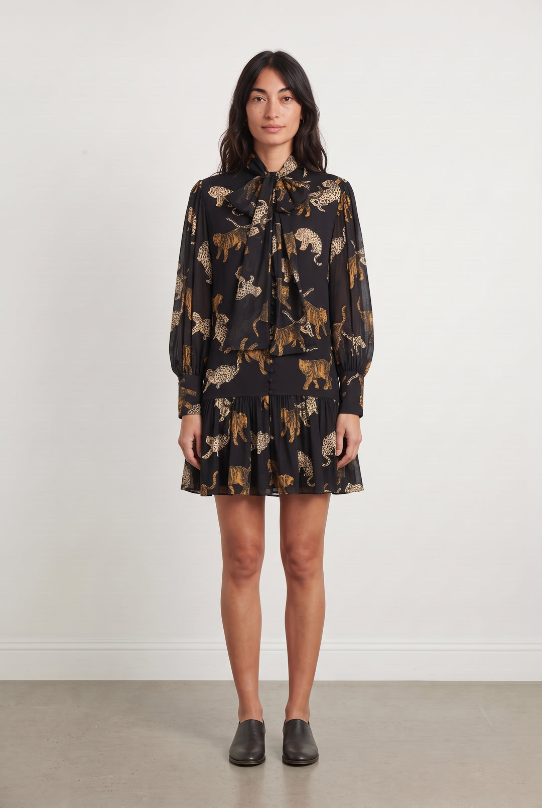 Robe Courte Marron - Taille XS/34