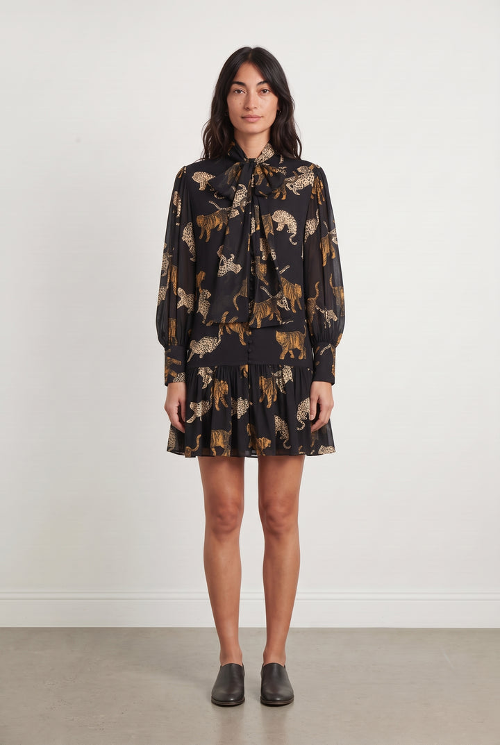 Robe Courte Marron - Taille XS/34