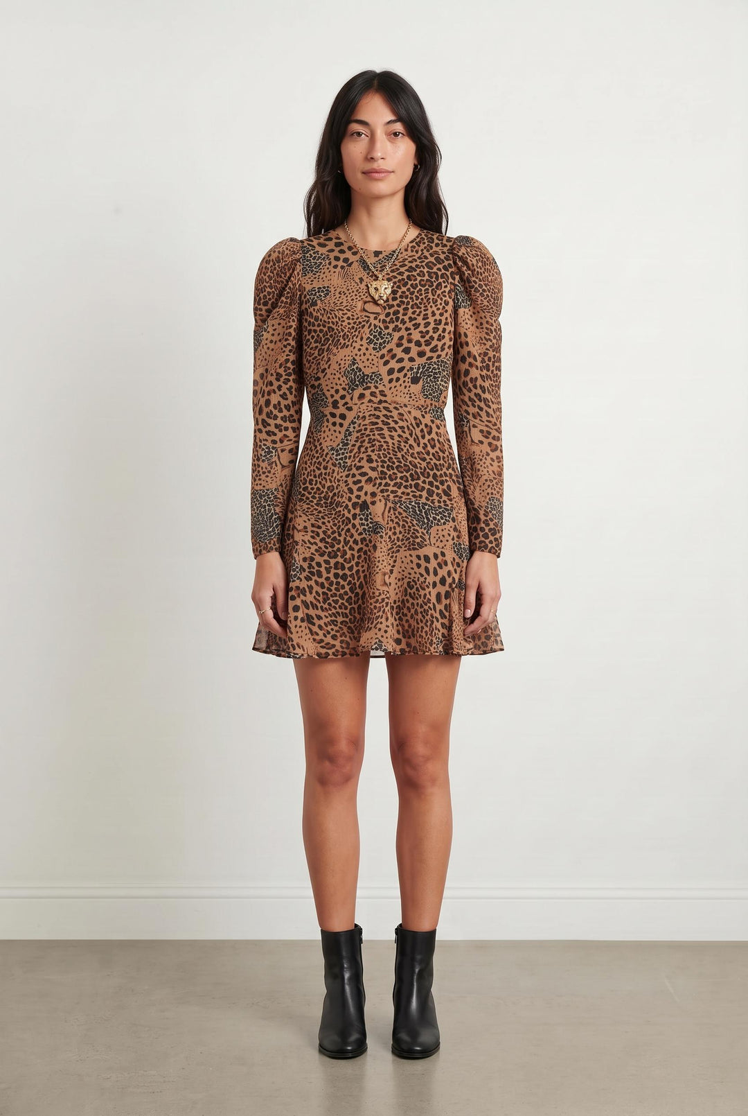 Robe Courte Marron - Taille S/36
