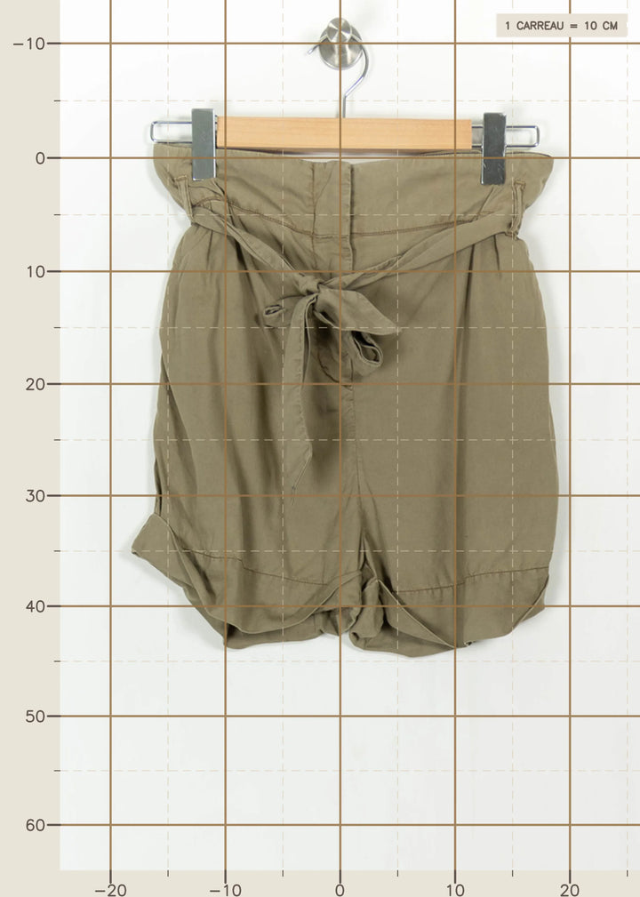 Short Taille Haute Beige - Taille S/36 de la marque IKKS | PARAD110720 - Vendu par Paradigme - Image 4