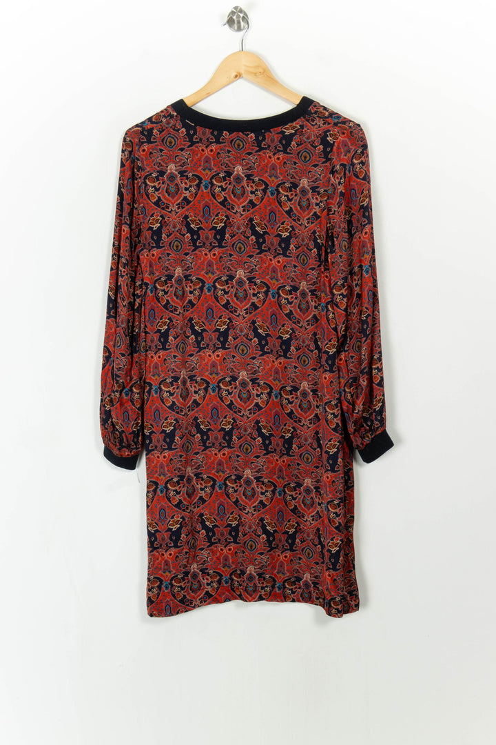 Robe Droite Bordeaux et Bleu Marine - Taille S/36 de la marque La Fée Maraboutée | PARAD110730 - Vendu par Paradigme - Image 5