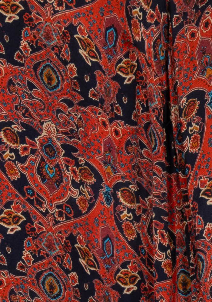 Robe Droite Bordeaux et Bleu Marine - Taille S/36 de la marque La Fée Maraboutée | PARAD110730 - Vendu par Paradigme - Image 3