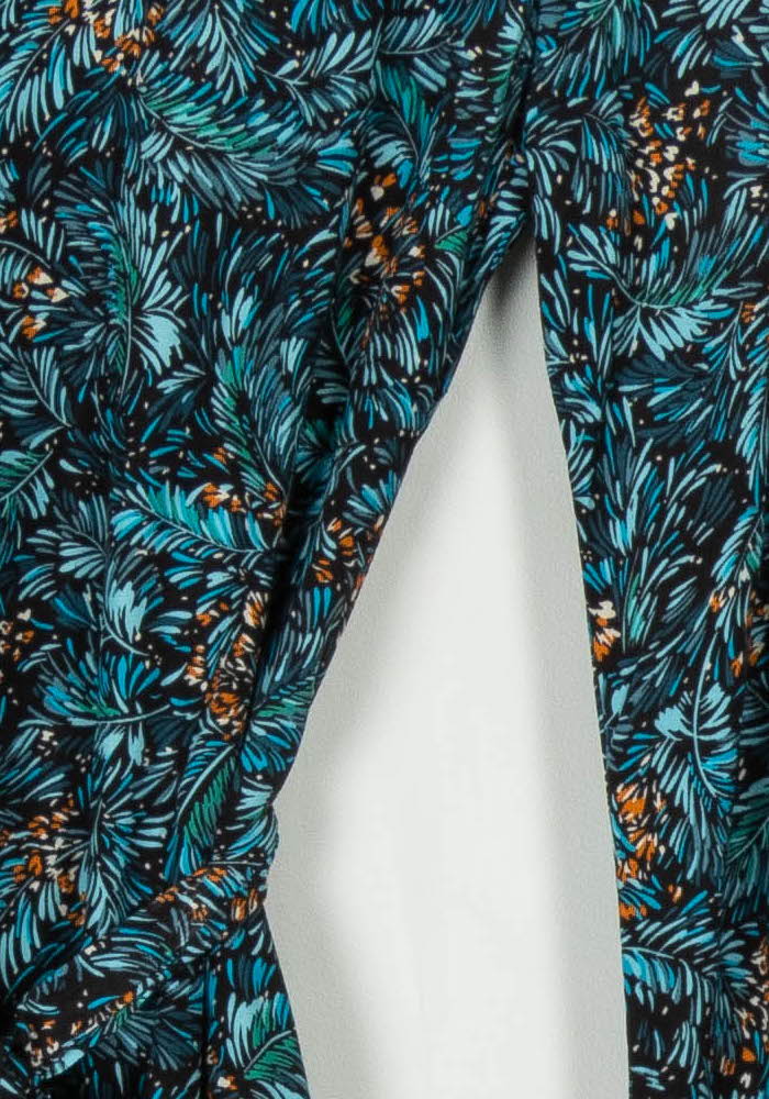 Robe Portefeuille Bleue et Verte - Taille S/36 de la marque La Fée Maraboutée | PARAD110731 - Vendu par Paradigme - Image 3