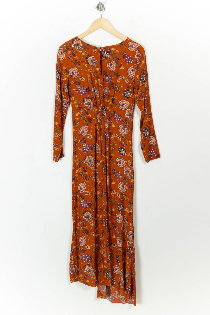 Robe Longue Orange et Violette - Taille S/36 de la marque La Fée Maraboutée | PARAD110733 - Vendu par Paradigme - Image 5