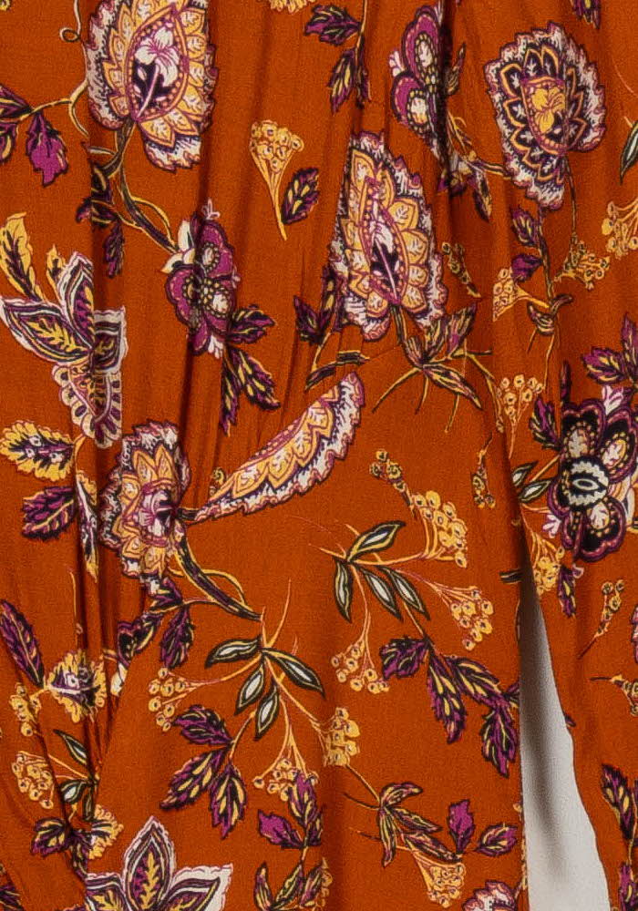 Robe Longue Orange et Violette - Taille S/36 de la marque La Fée Maraboutée | PARAD110733 - Vendu par Paradigme - Image 3