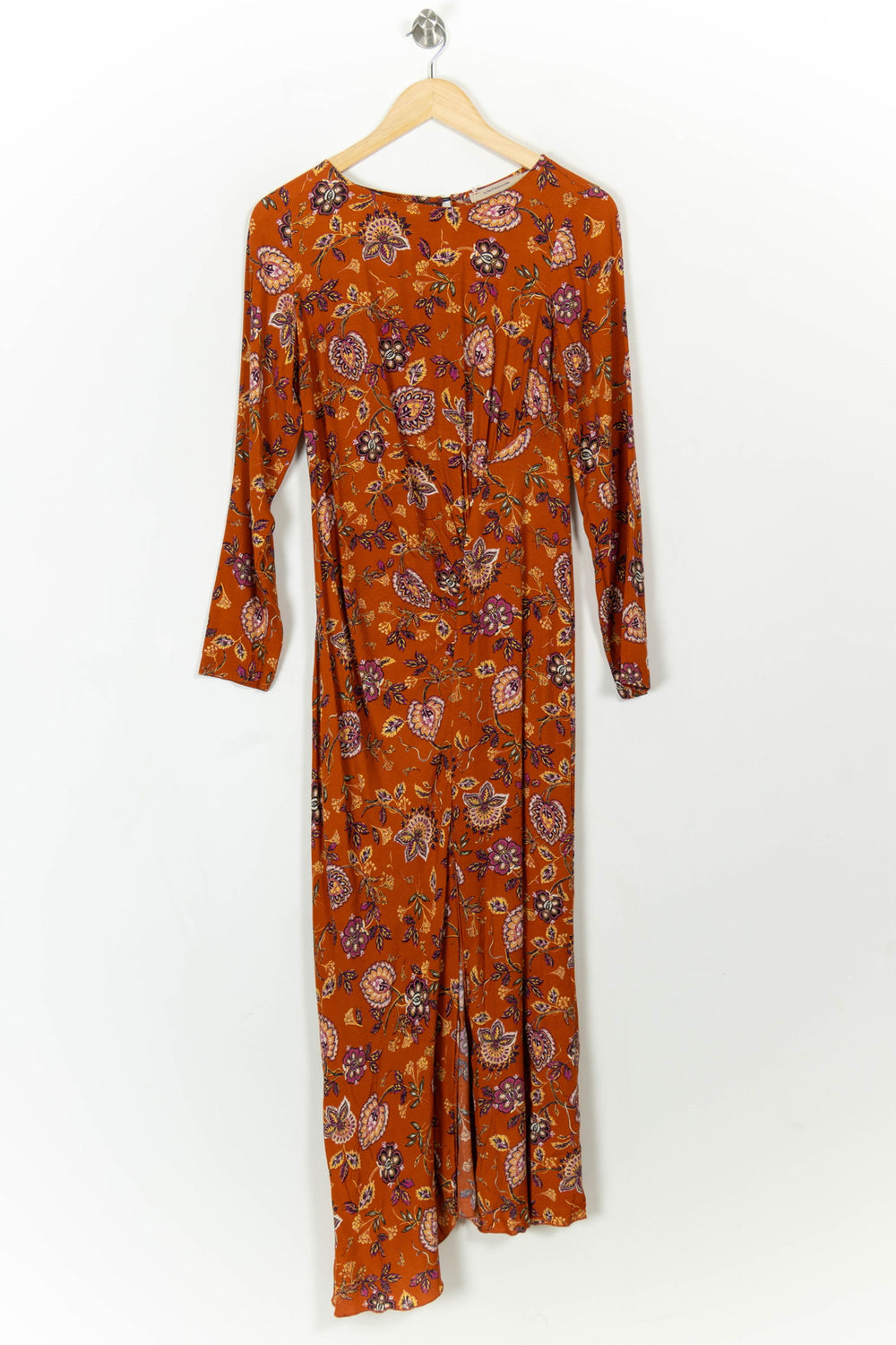 Robe Longue Orange et Violette - Taille S/36 de la marque La Fée Maraboutée | PARAD110733 - Vendu par Paradigme - Image 2