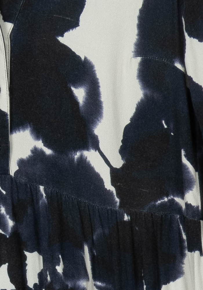 Robe longue bleue et blanche - Taille S/36 de la marque La Fée Maraboutée | PARAD110737 - Vendu par Paradigme - Image 3