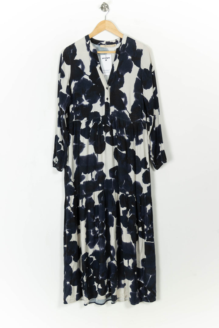 Robe longue bleue et blanche - Taille S/36 de la marque La Fée Maraboutée | PARAD110737 - Vendu par Paradigme - Image 2