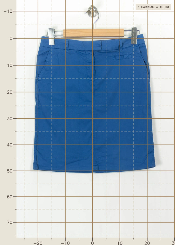 Jupe Droite Bleue - Taille M/38 de la marque Caroll | PARAD110739 - Vendu par Paradigme - Image 4