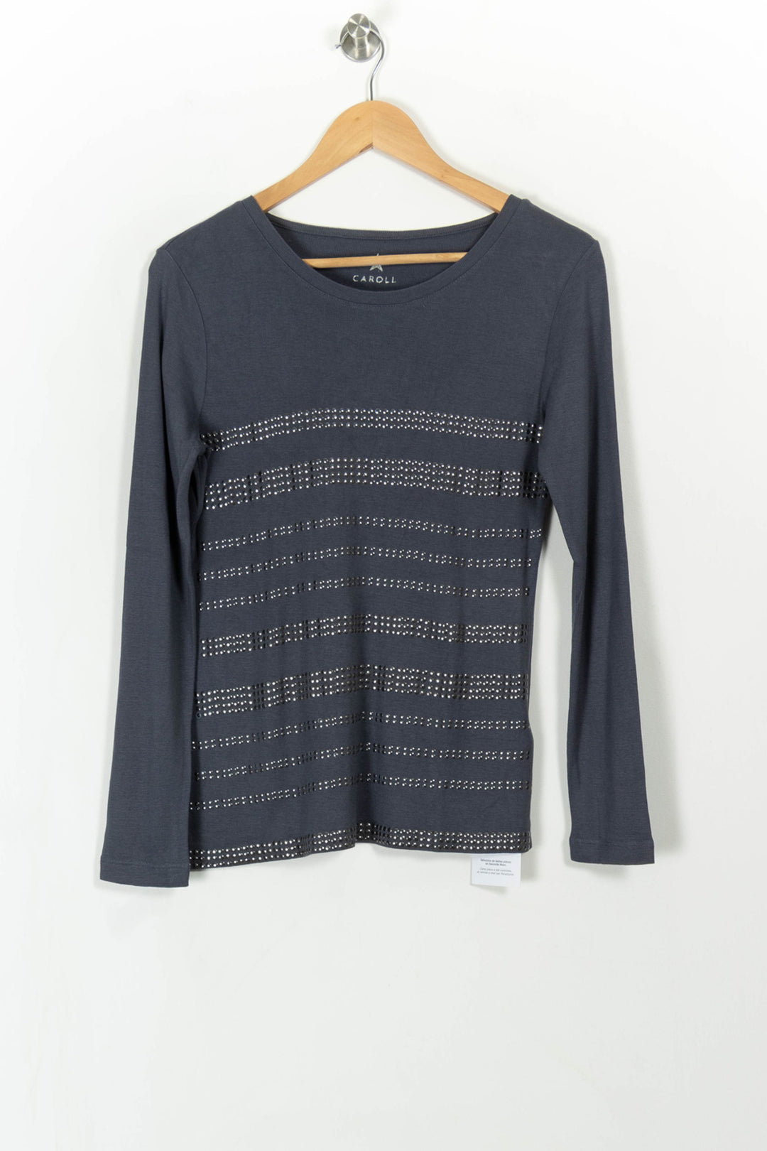 Tee-shirt Manches Longues Bleu - Taille L/40 de la marque Caroll | PARAD110742 - Vendu par Paradigme - Image 2