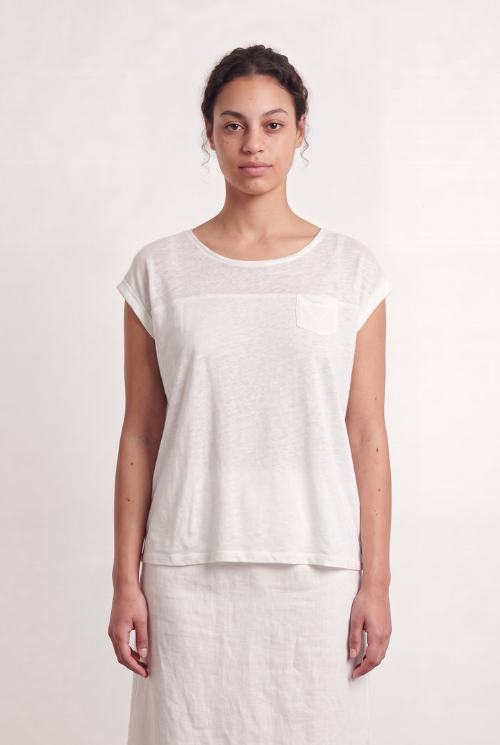 Tee-shirt Blanc - Taille L/40 de la marque Caroll | PARAD110747 - Vendu par Paradigme - Image 1