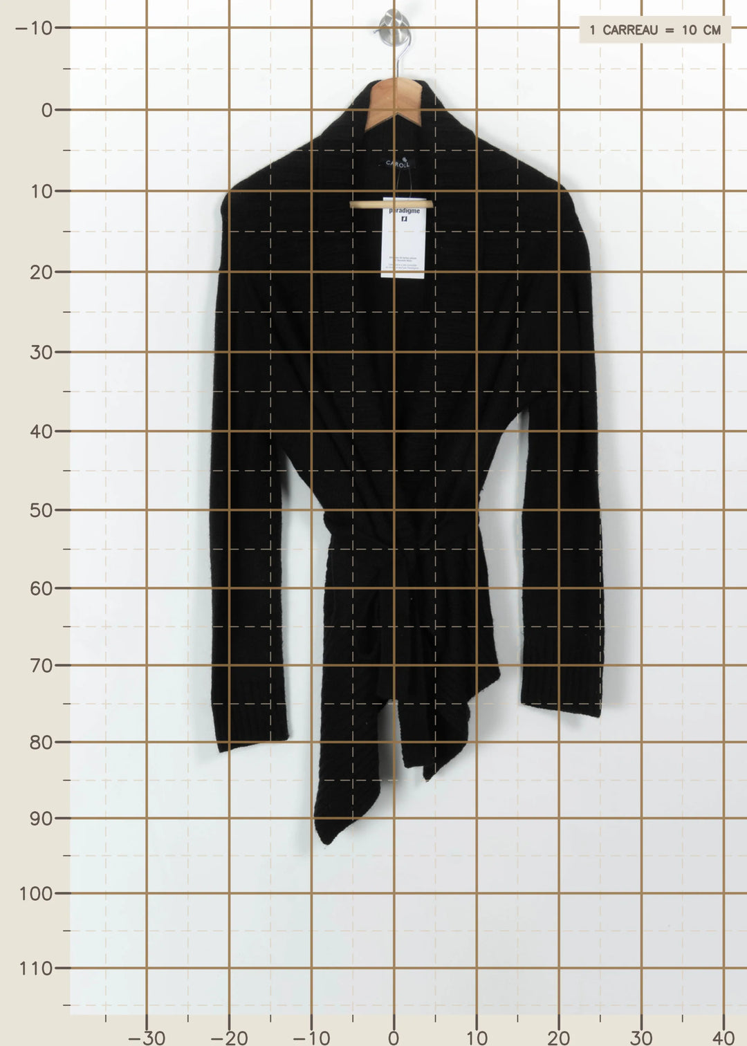 Cardigan Noir - Taille M/38 de la marque Caroll | PARAD110749 - Vendu par Paradigme - Image 4