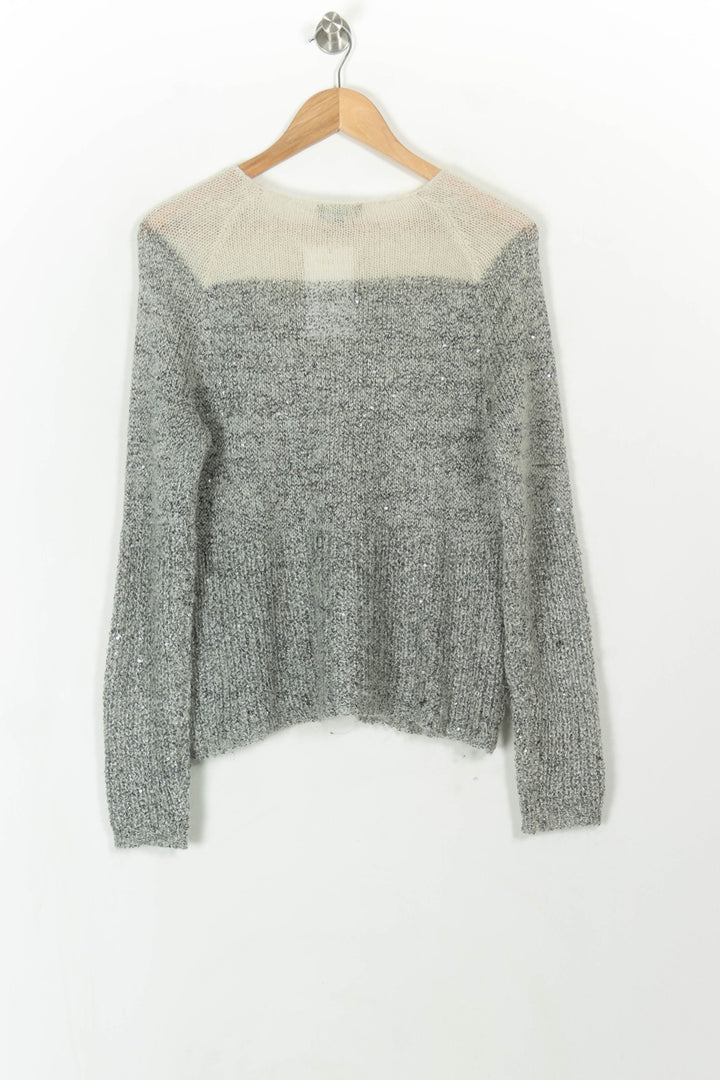 Pull Gris et Beige - Taille L/40 de la marque Caroll | PARAD110753 - Vendu par Paradigme - Image 5