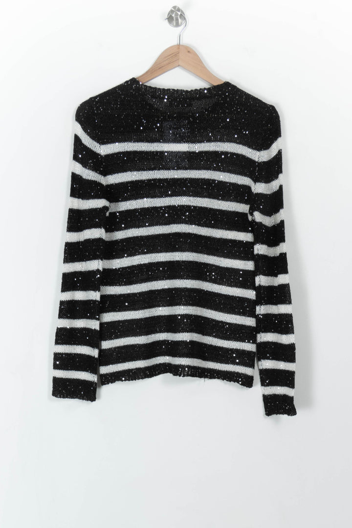 Pull Noir et Blanc - Taille L/40 de la marque Caroll | PARAD110756 - Vendu par Paradigme - Image 5