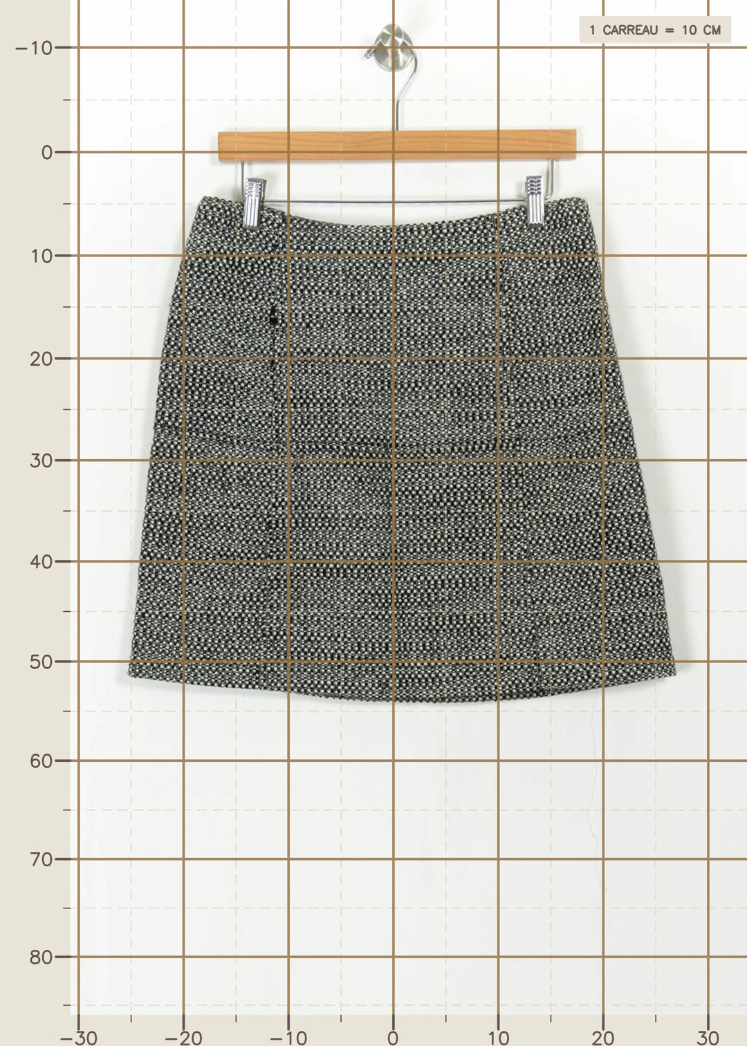 Jupe Courte Noire et Blanche - Taille L/40 de la marque Caroll | PARAD110758 - Vendu par Paradigme - Image 4