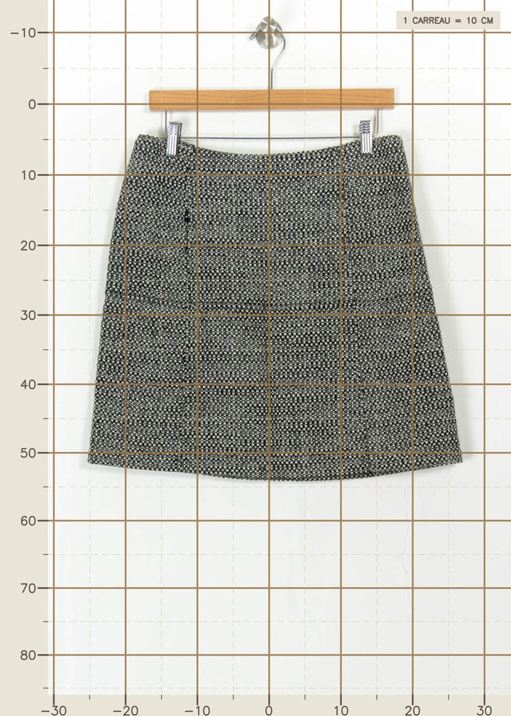 Jupe Courte Noire et Blanche - Taille L/40 de la marque Caroll | PARAD110758 - Vendu par Paradigme - Image 4