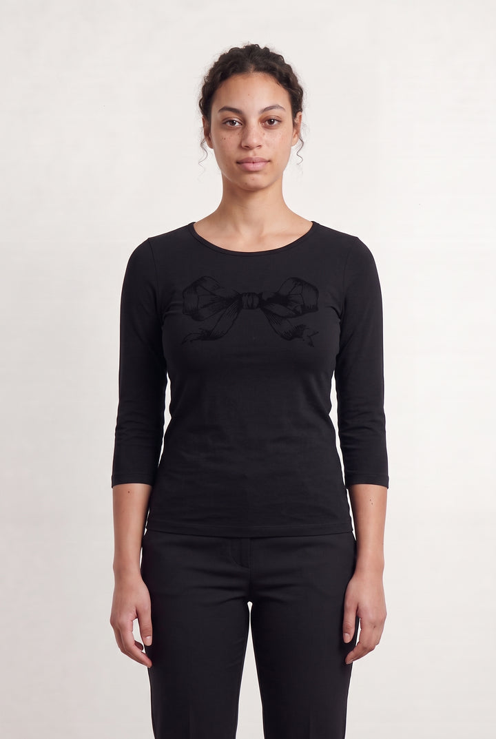 Tee-shirt Noir - Taille L/40 de la marque Caroll | PARAD110762 - Vendu par Paradigme - Image 1
