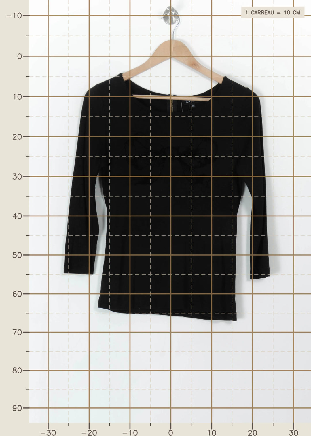 Tee-shirt Noir - Taille L/40 de la marque Caroll | PARAD110762 - Vendu par Paradigme - Image 4