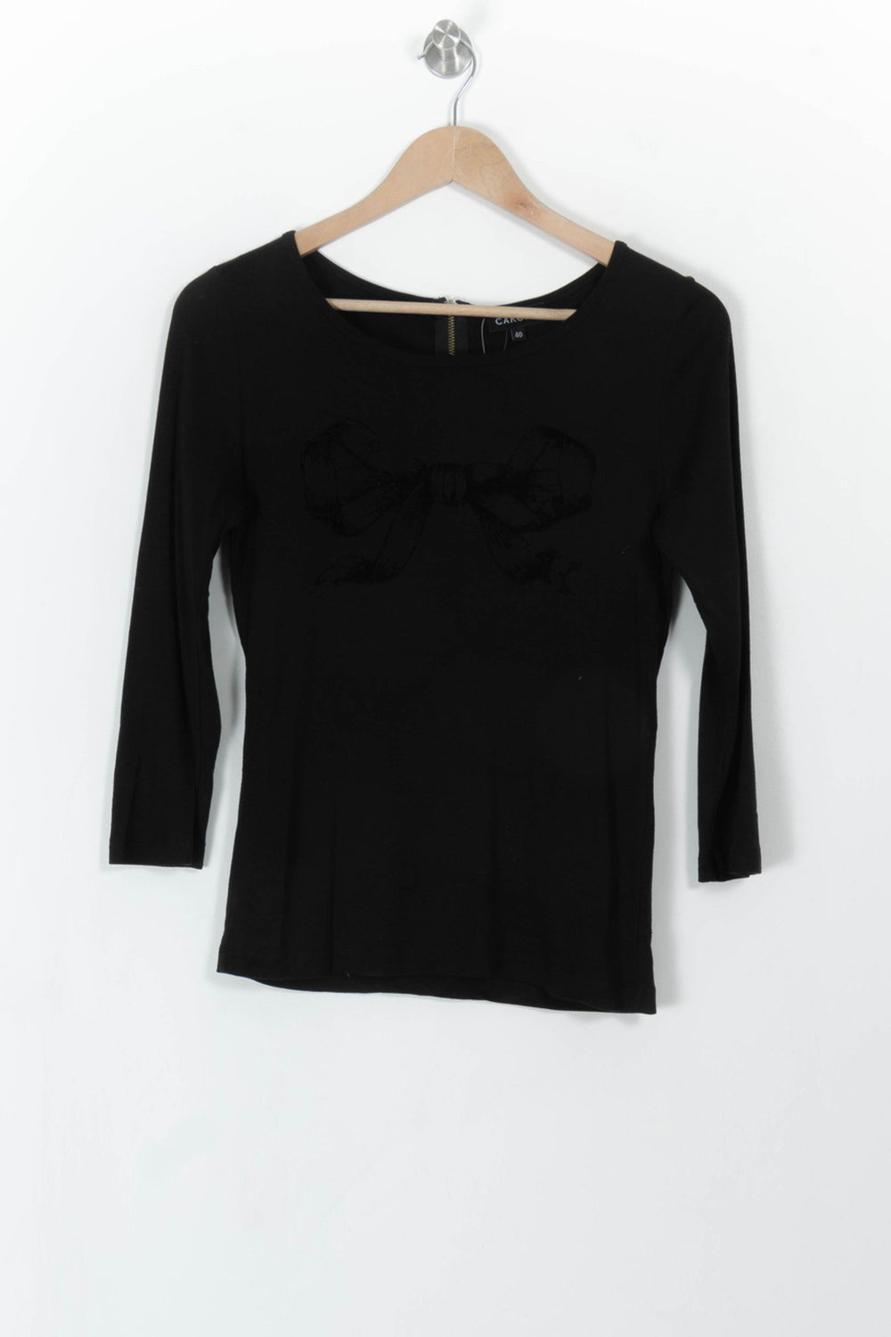 Tee-shirt Noir - Taille L/40 de la marque Caroll | PARAD110762 - Vendu par Paradigme - Image 2