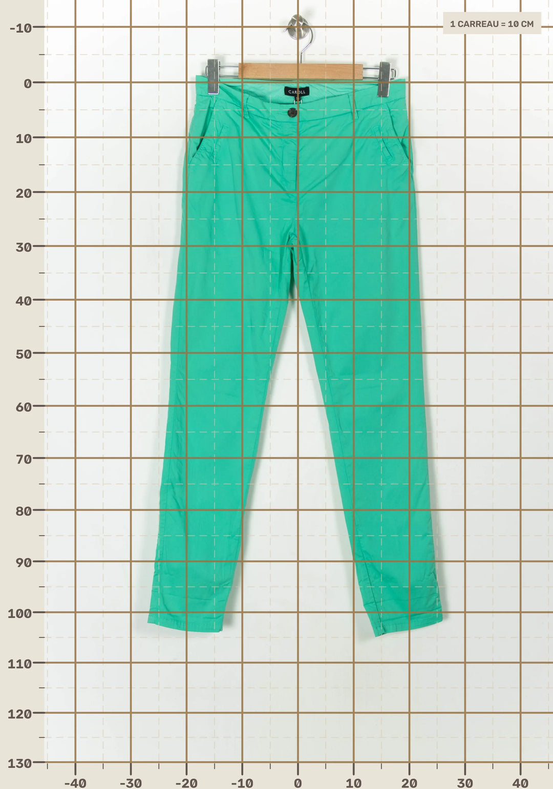 Pantalon Vert - Taille M/38 de la marque Caroll | PARAD110766 - Vendu par Paradigme - Image 4